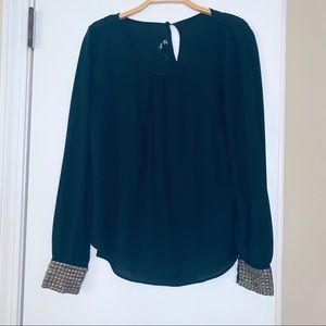 Black longsleeve blouse w studs